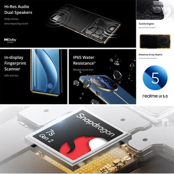 Realme 12 Pro+ 5G 8GB/256GB blå (ubåtsblå) Dual SIM