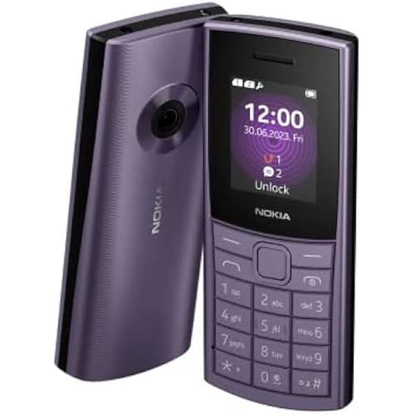 Nokia 110 4G 2023 Mobiltelefon - Dual Sim - 1,8" skärm - Kamera - Lila