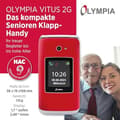 Miniatyrbild 2 av 2: Mobiltelefon - OLYMPIA - Vitus 2G - Fällbar - Stora knappar - Kompatibel med hörapparater