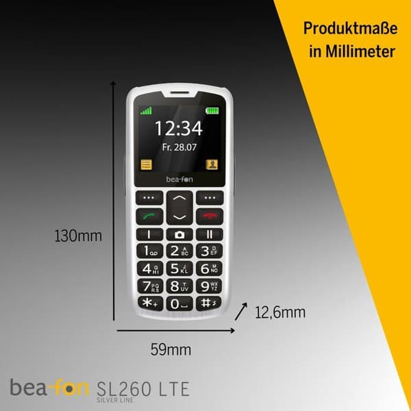 Senior smartphone - Beafon senior mobiltelefon - SL260LTEEU001SB