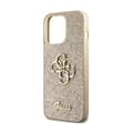 Miniatyrbild 6 av 6: Guess Glitter Script Big 4G - iPhone 13 Pro Max-fodral (guld)