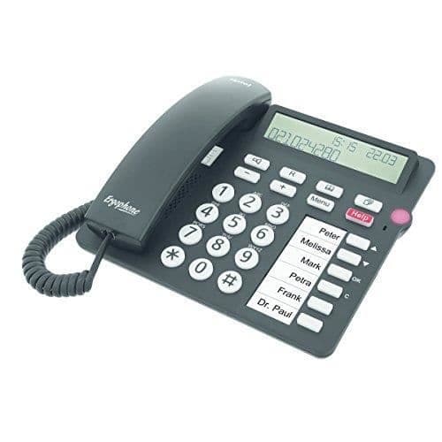 Ergophone 1300 analog telefon - TIPTEL - Svart - ISDN Comfort Phone