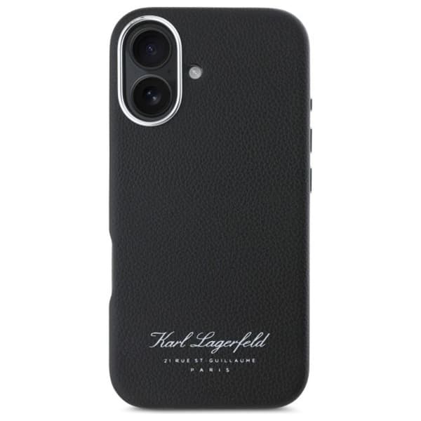 iPhone 16 Fodral - Karl Lagerfeld Hårdfodral Läder Hotell (KLHCHCP16SPGWWCMKKHK) - RSG