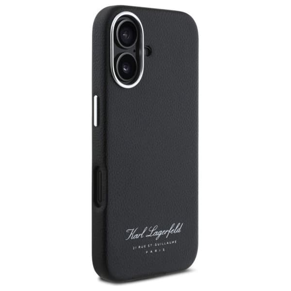 iPhone 16 Fodral - Karl Lagerfeld Hårdfodral Läder Hotell (KLHCHCP16SPGWWCMKKHK) - RSG