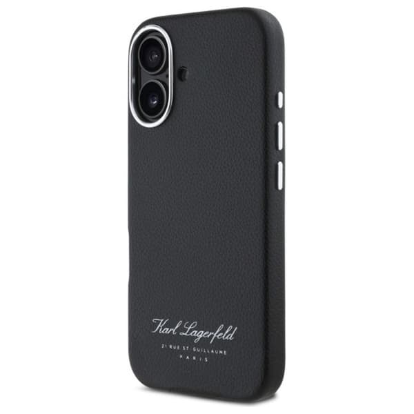 iPhone 16 Fodral - Karl Lagerfeld Hårdfodral Läder Hotell (KLHCHCP16SPGWWCMKKHK) - RSG