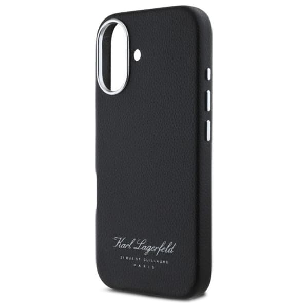iPhone 16 Fodral - Karl Lagerfeld Hårdfodral Läder Hotell (KLHCHCP16SPGWWCMKKHK) - RSG