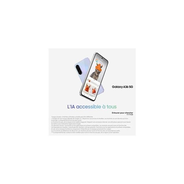 SAMSUNG Galaxy A36 5G Smartphone 128 Go Lavendel