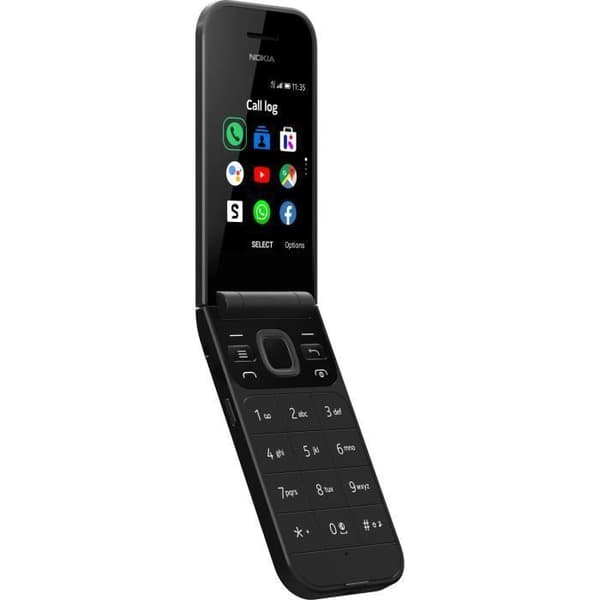 Nokia 2720 Flip Black mobiltelefon - Flip-format - WhatsApp, SMS, MMS - 1500mAh batteri