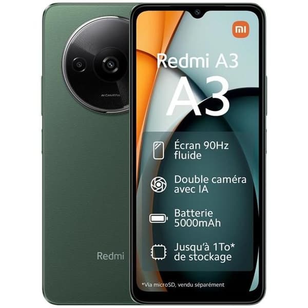 XIAOMI Smartphone Redmi A3 4/128 Grön Grön