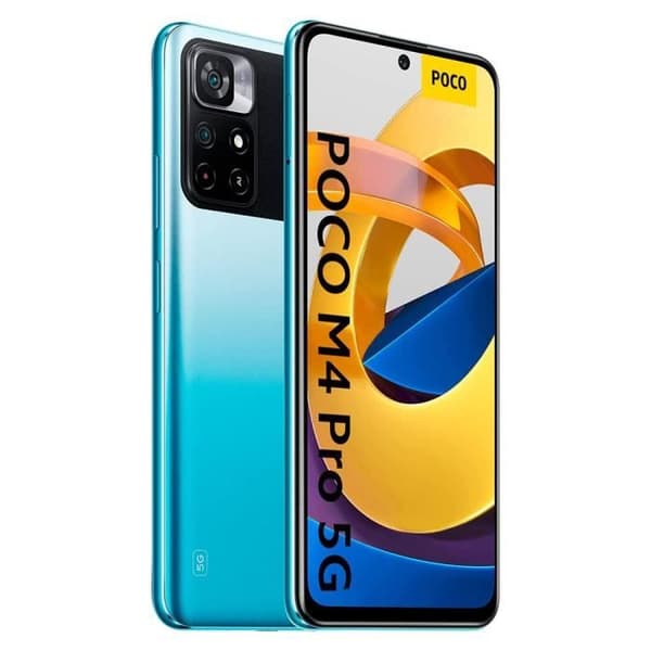 XIAOMI POCO M4 Pro 6+128Go Blå 5G NFC Telefon Dimensity 810 5000mAh Trippel Kamera 50MP 90Hz 6.6 Tum FHD + DotDisplay