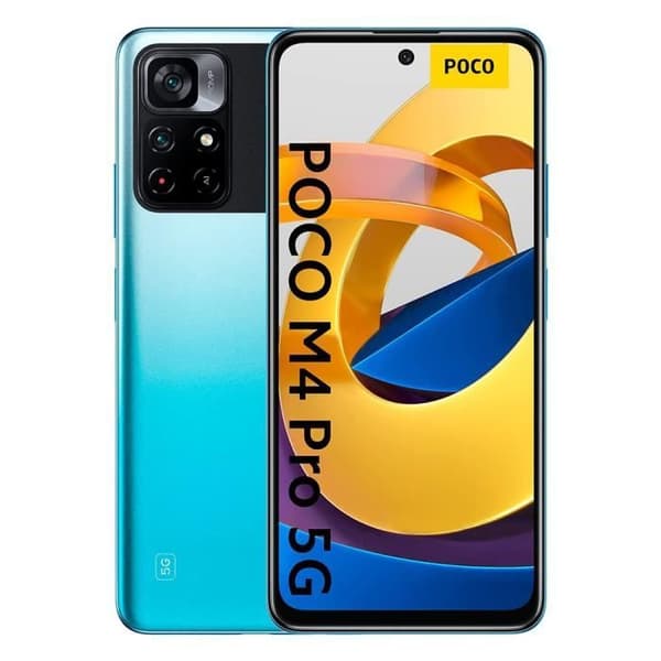 XIAOMI POCO M4 Pro 6+128Go Blå 5G NFC Telefon Dimensity 810 5000mAh Trippel Kamera 50MP 90Hz 6.6 Tum FHD + DotDisplay