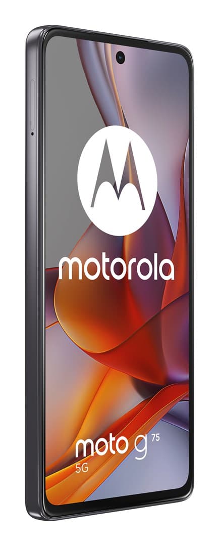 Motorola Moto G75 5G -älypuhelin, 17,2 cm (6,78"), hybridi, kaksois-SIM, Android 14, USB Type-C, 8 Gt, 256 Gt, 5000 mAh, harmaa
