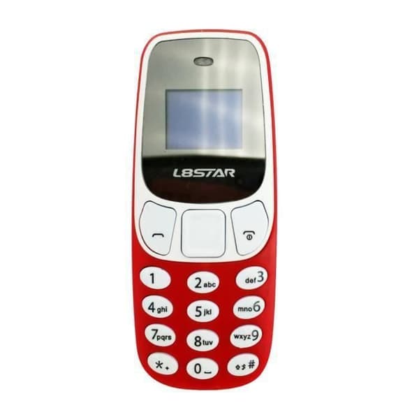 Mini mobiltelefon BM10 med dubbla SIM-kort - Röd