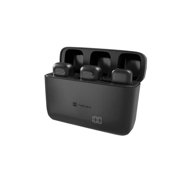 MIKROFON TILL SMARTPHONES NATEC HOPPER LAVALIER TRÅDLÖS LIGHTNING 2 MIKROFONER