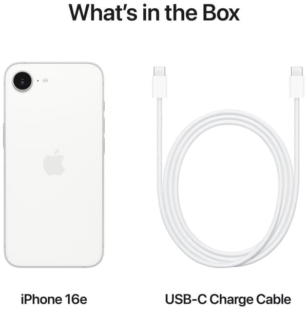 Apple iPhone 16e 256GB Vit - Europeisk version - Heltny -Upplåst - oaktiverad