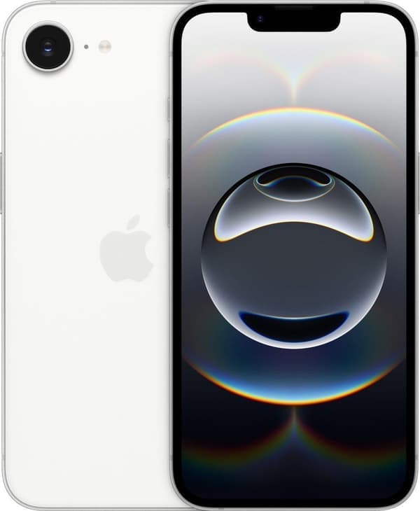 Apple iPhone 16e 256GB Vit - Europeisk version - Heltny -Upplåst - oaktiverad Vit