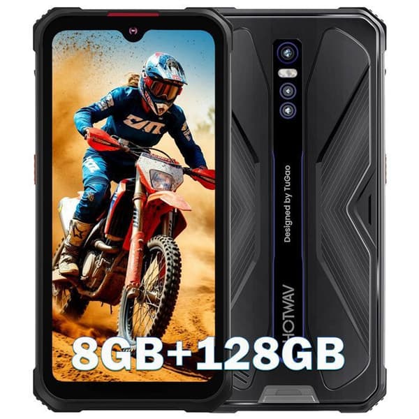 Smartphone Robuste HOTWAV Cyber 9 Pro - 8Go+128Go Skärm 6.3" 7500mAh 48MP - IP68 Vattentät Telefon - NFC GPS Dubbel SIM 4G - Blå