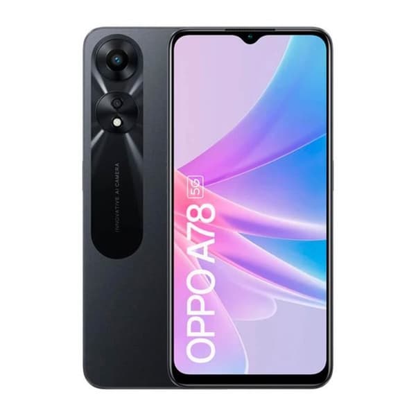 Oppo A78 5G 8 Go/128 Go Svart (Glowing Black) Dubbelt SIM CPH2483 Svart