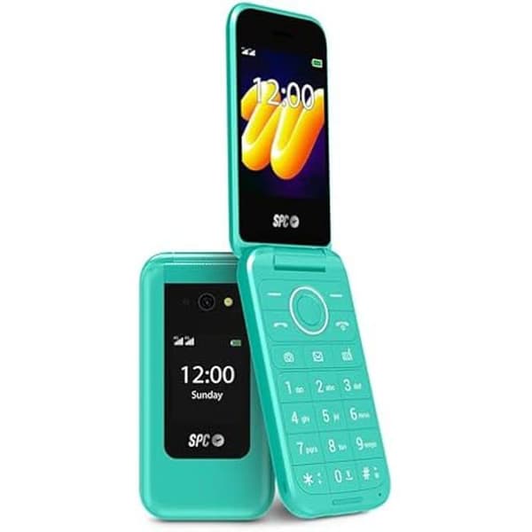 4G Basic-telefon - SPC - Wild - Dubbel skärm - 7 dagars batteritid - Säkerhet för tonåringar Grön