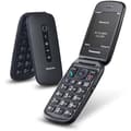 Miniatyrbild 1 av 3: Panasonic KX-TU550EXB Flip-mobiltelefon, 1,2 MP-kamera, 2,8" stor skärm, 300 timmars standbytid, svart