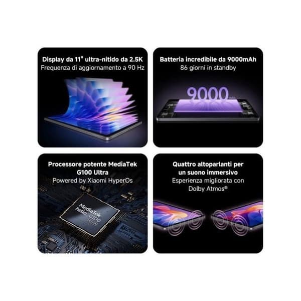 Xiaomi Redmi Pad 2 11" 8/256GB WiFi HyperOS Grå Grafit