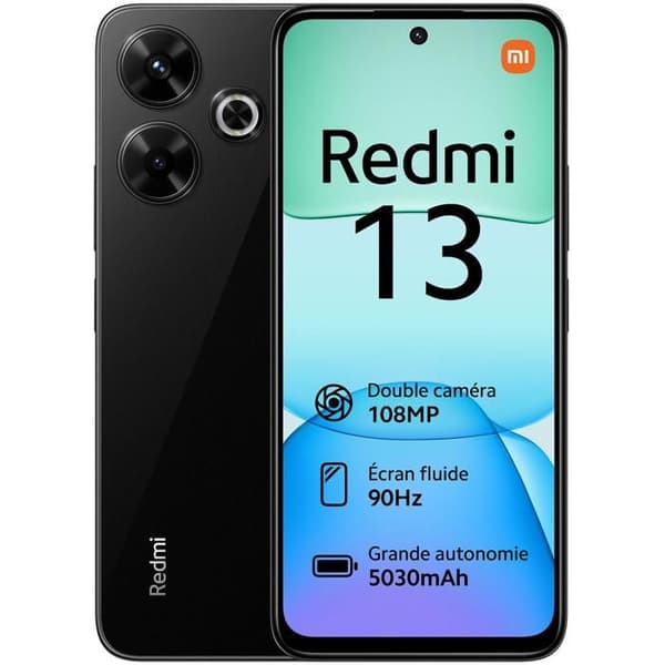 Redmi 13 Midnight Black 8GB RAM 256GB ROM Svart