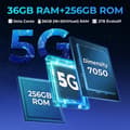 Miniatyrbild 2 av 6: HOTWAV Hyper 7 Pro 5G Mobiltelefon Stöttålig 36Go+256Go Robust Smartphone 10800mAh 200MP 120Hz 6.6"FHD+ NFC Android14, Röd