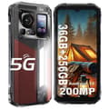 Miniatyrbild 1 av 6: HOTWAV Hyper 7 Pro 5G Mobiltelefon Stöttålig 36Go+256Go Robust Smartphone 10800mAh 200MP 120Hz 6.6"FHD+ NFC Android14, Röd