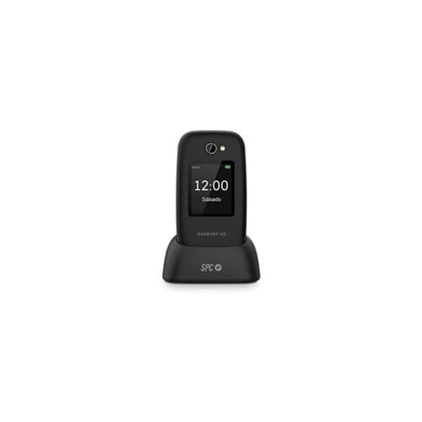 SPC Harmony 4G - Senior mobiltelefon med stora knappar, SOS-knapp och kompatibel med hörapparat Svart