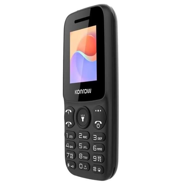 Konrow Moby Dual SIM 2G GSM-telefon - 1,77'' Skärm - Svart