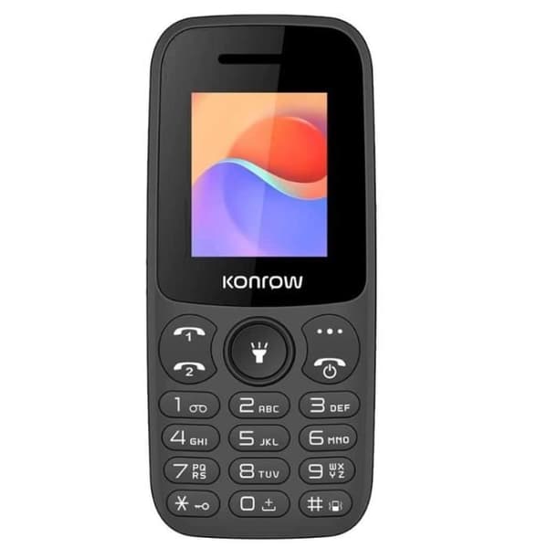 Konrow Moby Dual SIM 2G GSM-telefon - 1,77'' Skärm - Svart