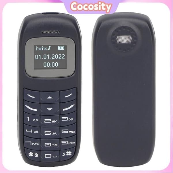 Cocosity mobiltelefon olåst Mini mobiltelefon Dual Sim-kort Dual Nödsituationstelefoni telefon Blå