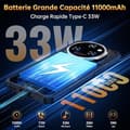 Miniatyrbild 6 av 6: OUKITEL WP55 Pro 5G Telefon Portabel Inkasbar Android 15 - 48Go+512Go 120Hz 6.6"FHD+ 2.4K 108MP 11000mAh 33W NFC/OTG, Orange