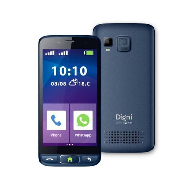 Senior smartphone - senior mobiltelefon Estar Digni Smart från Senior 5'' Smart Phone Blå