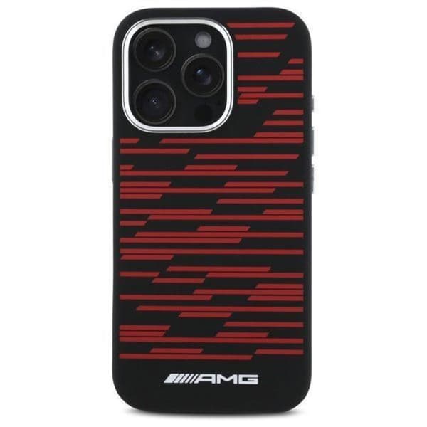 Mercedes Benz AMG Silikon Grafik Fodral med MagSafe för iPhone 16 Pro Max 6,9" Svart - AMHMP16X24SSRRK