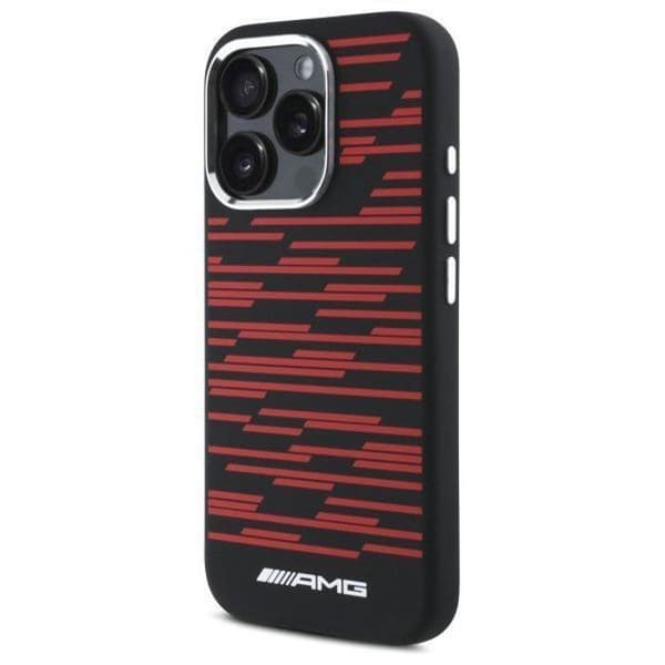 Mercedes Benz AMG Silikon Grafik Fodral med MagSafe för iPhone 16 Pro Max 6,9" Svart - AMHMP16X24SSRRK