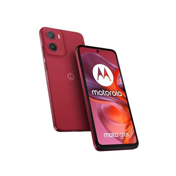 Motorola moto G05 4+128GB DS 4G plommon RÖD OEM pb6l0029ro Röd