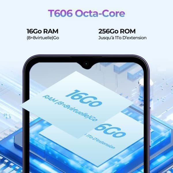 Billig Smartphone HOTWAV Note 13 Pro - Gåvor för Mors- och Farsdag - 6.6'' HD+ 5160mAh 8+256Go 50MP Mobiltelefon NFC - Svart