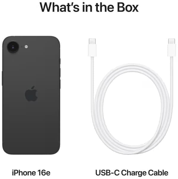 Apple iPhone 16e 128GB Svart - Europeisk version - Heltny -Upplåst - oaktiverad