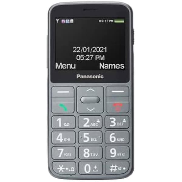 Mobiltelefon - PANASONIC - KX-TU160EXG - SOS-knapp - Stora bakgrundsbelysta knappar - 2,4 tum skärm
