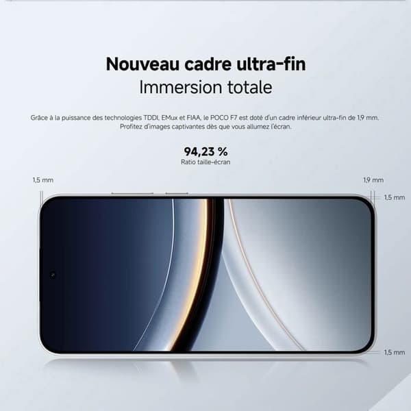 POCO F7 Argent 12 GB + 256 GB - SMARTPHONE