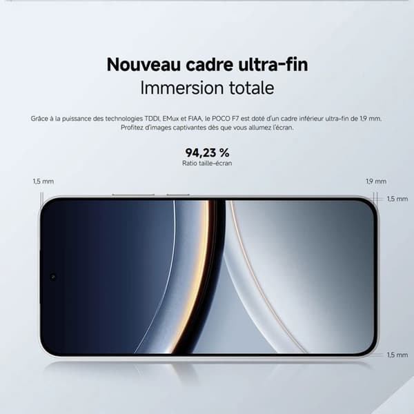 POCO F7 Vit 12 GO + 256 GO - SMARTPHONE