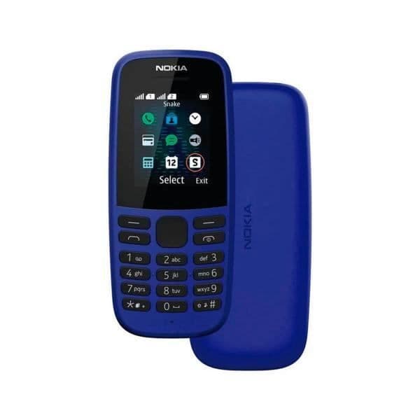 Mobiltelefon - NOKIA - 105 (2019) - Dual SIM - FM-radio - Lång batteritid Blå
