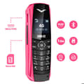Miniatyrbild 4 av 5: Mini mobiltelefon 4G LTE ultra kompakt, batteritid 5 timmar, fuchsia