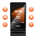 Miniatyrbild 3 av 5: Mobiltelefon med vikbar design, dubbel skärm, 1200mAh batteri, dubbel SIM, svart