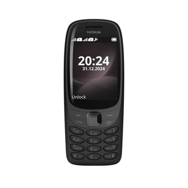 Nokia 6310 2024 Mobiltelefon Svart Skärm 2.8 tum Kamera 0.3 MP