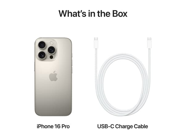 Apple iPhone 16 Pro 128 GB Natural Titanium - Europeisk version - Helt ny - Upplåst - Inte aktiverad