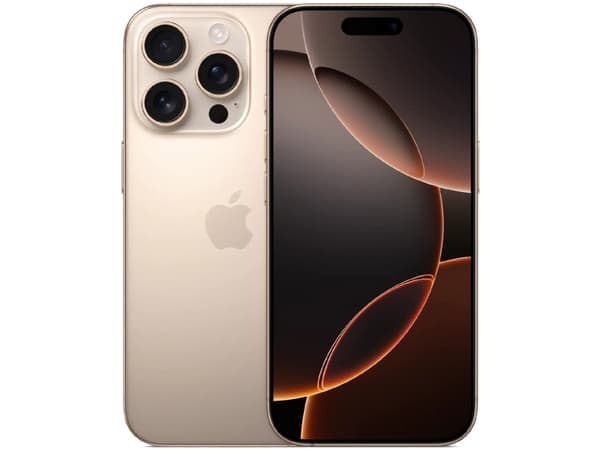 Apple iPhone 16 Pro 128GB Desert Titanium - Europeisk version - Helt ny - Upplåst - Inte aktiverad Slipa
