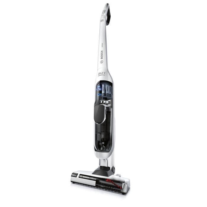 BOSH BCH6ATH25 Stick Vacuum - Uppladdningsbar - Athlet 25.2V - 0,9L behållare - 60min autonomi - Vit