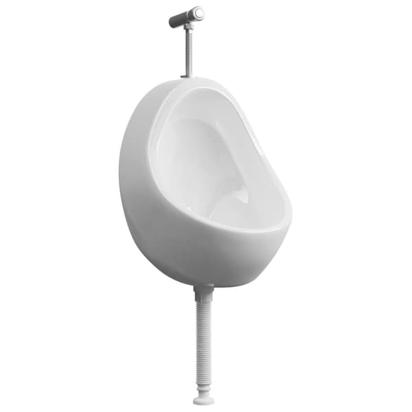Urinaler - Living væghængt urinal med skylleventil keramisk hvid